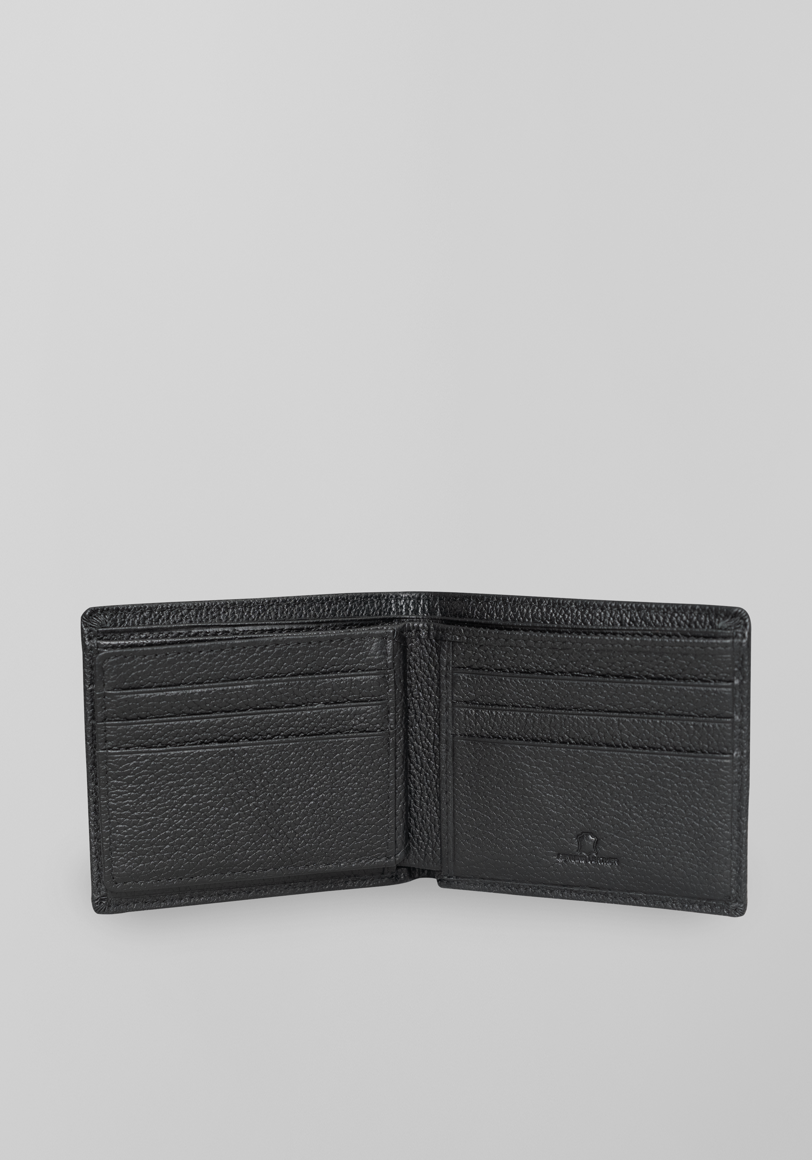 Slim Cowhide Leather Bi-fold Wallet