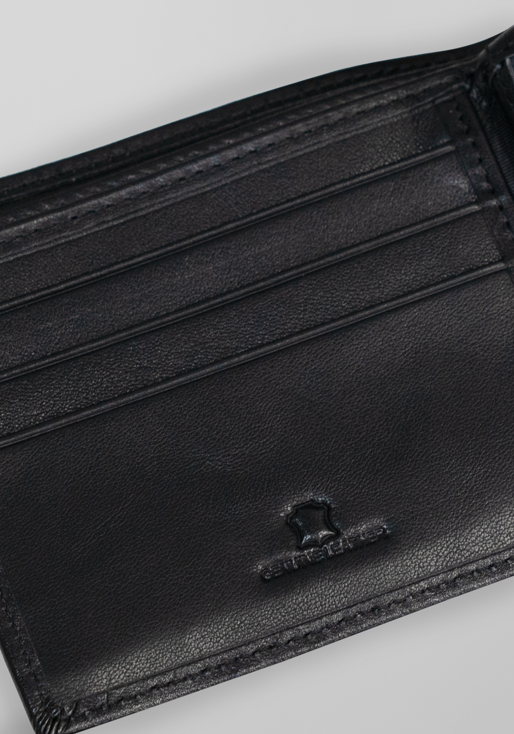 Slim Cowhide Leather Bi-fold Wallet