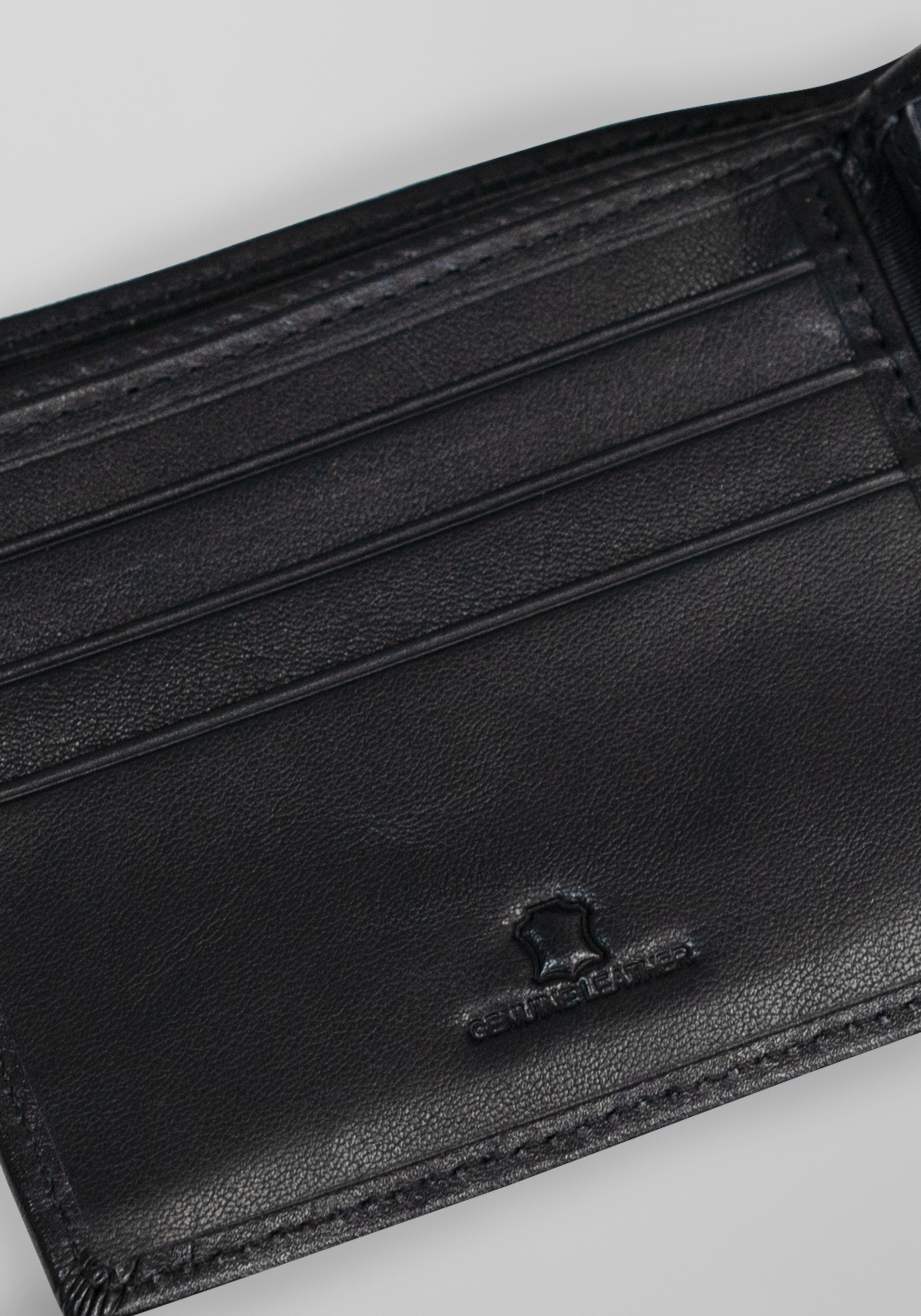 Slim Cowhide Leather Bi-fold Wallet