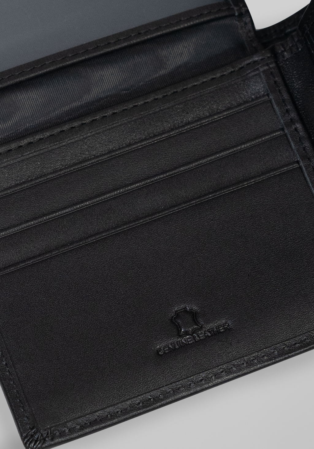 Slim Top Grain Cowhide Leather Bi-fold Wallet
