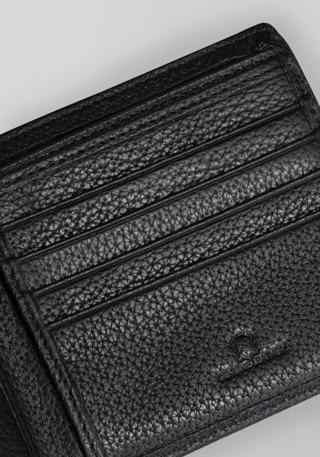 Slim Cowhide Leather Bi-fold Wallet