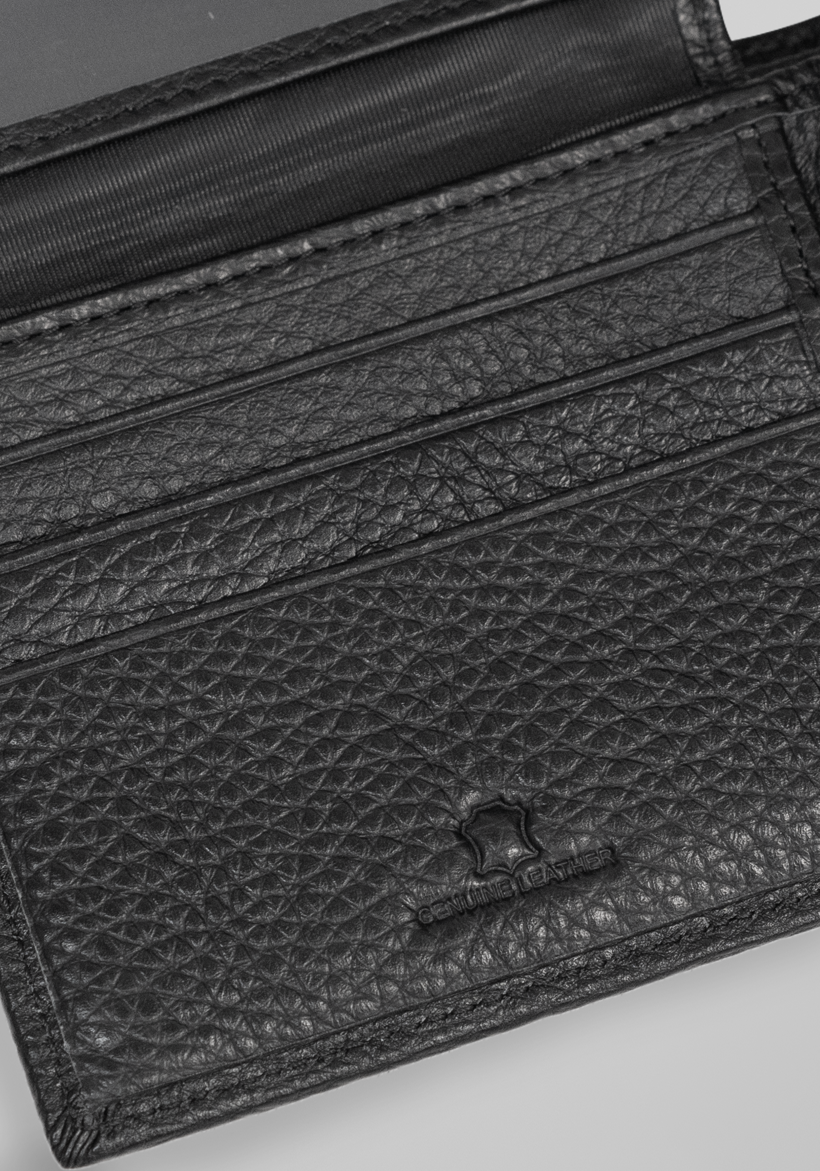 Slim Cowhide Leather Bi-fold Wallet