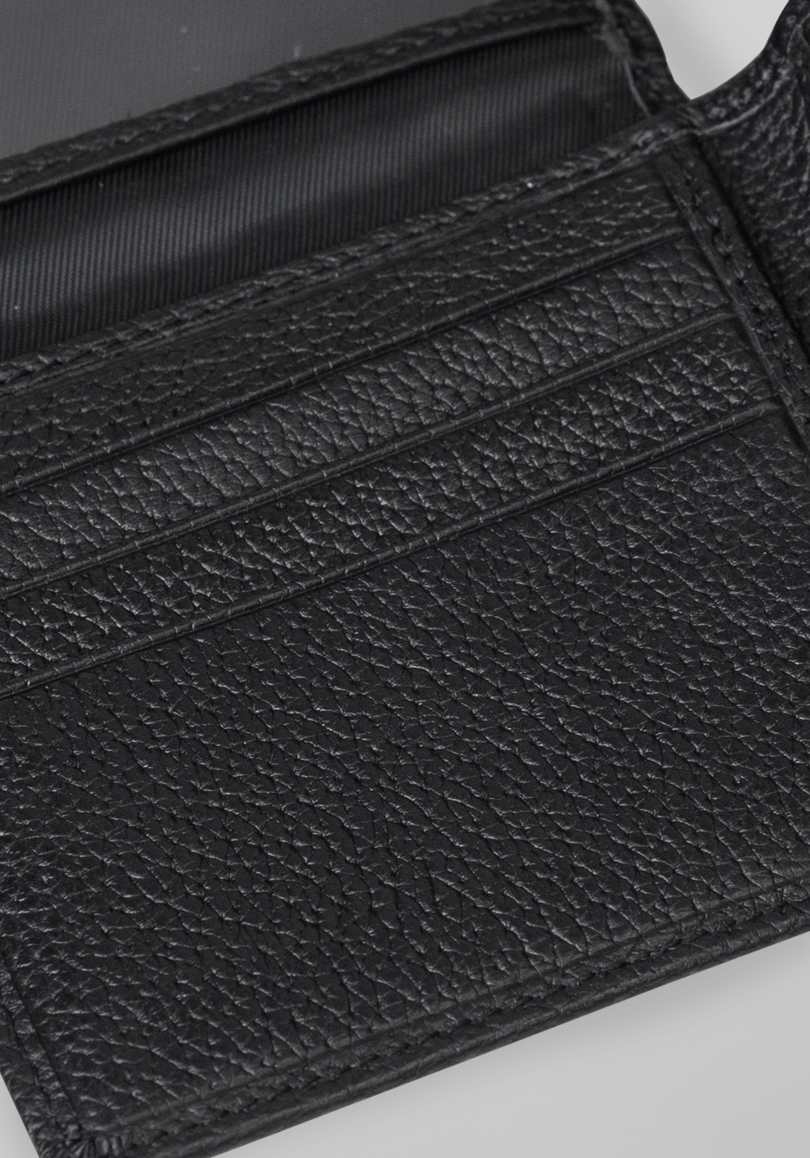 Slim Cowhide Leather Bi-fold Wallet