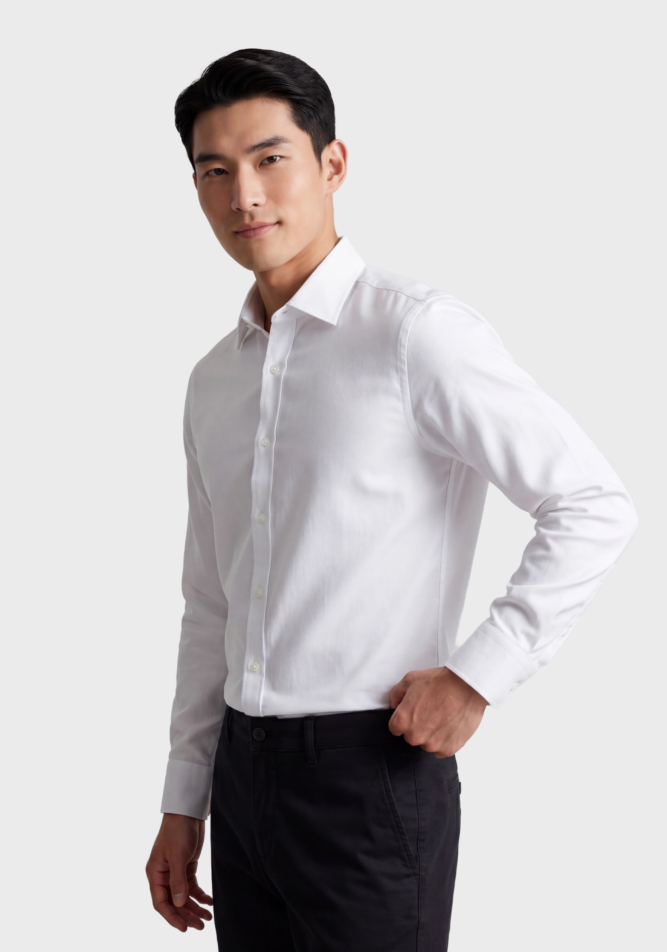 Slim-Fit Shirt in Easy-Iron Dobby