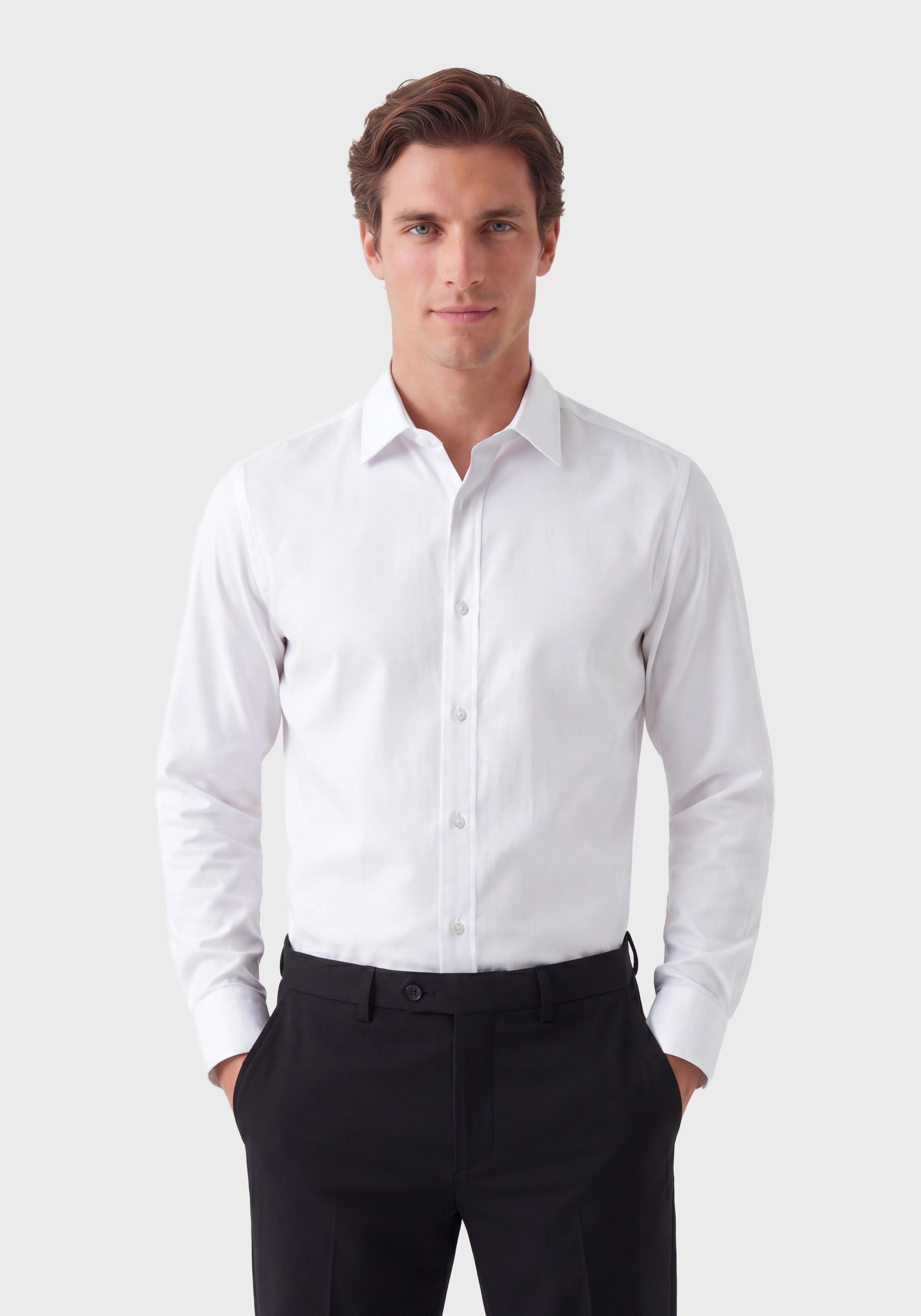 Slim-Fit Shirt in Easy-Iron Dobby