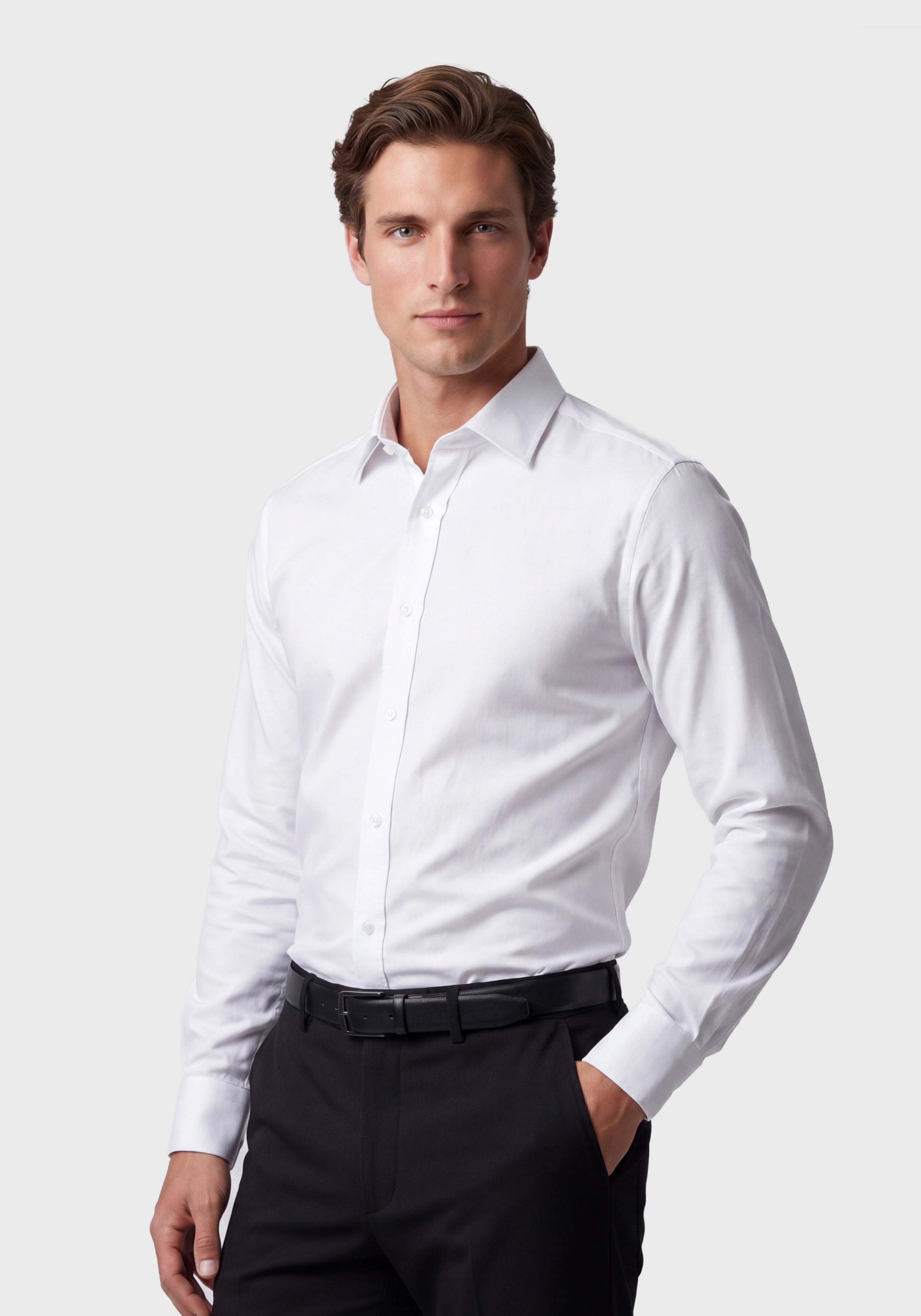 Slim-Fit Shirt in Easy-Iron Dobby