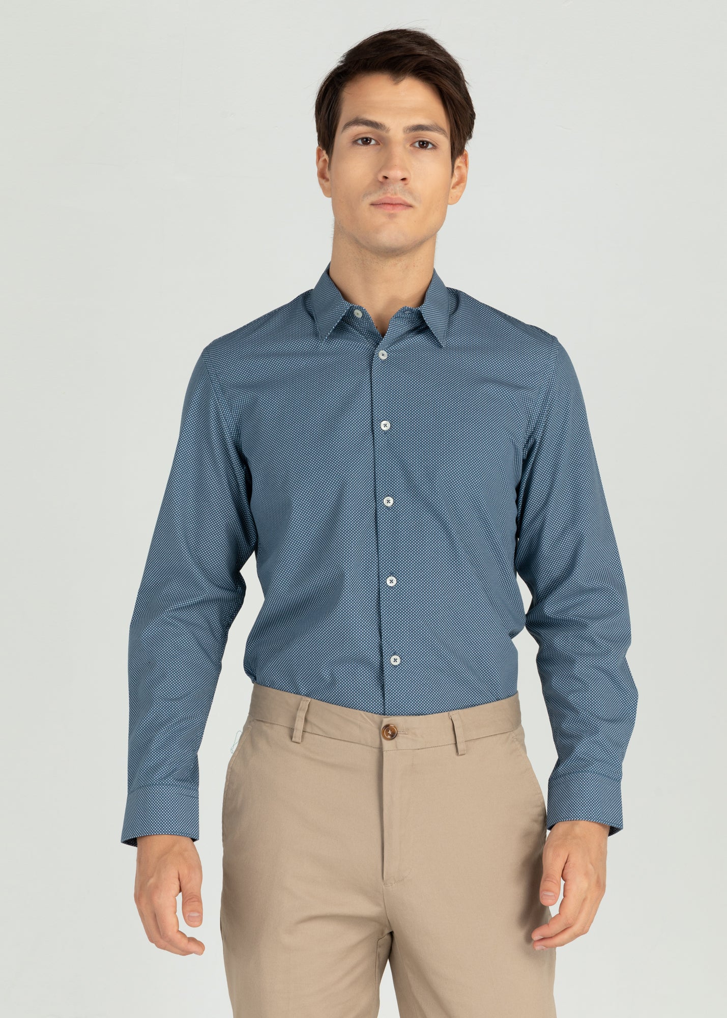 Bamboo Tech® Geometric print Shirt, Slim-fit